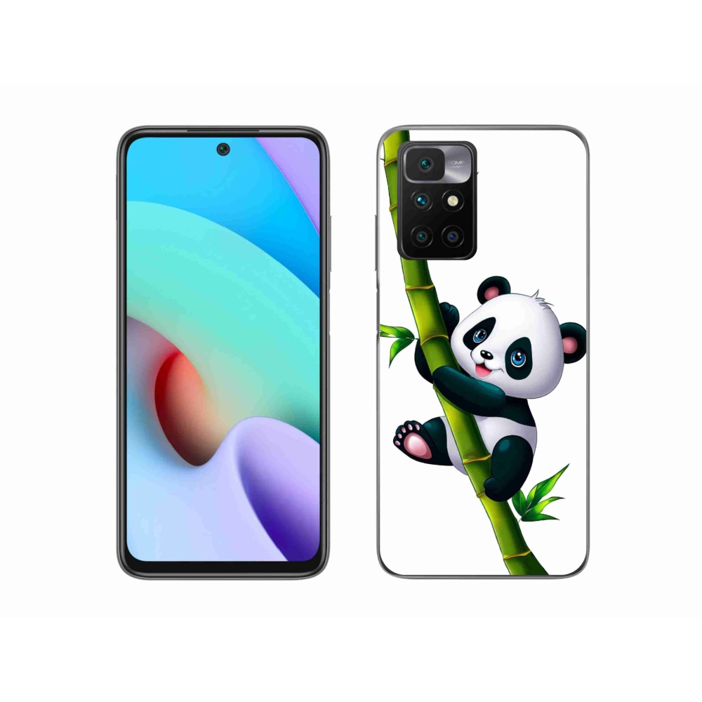 Gelový kryt mmCase na Xiaomi Redmi 10/Redmi 10 (2022) - panda na bambusu