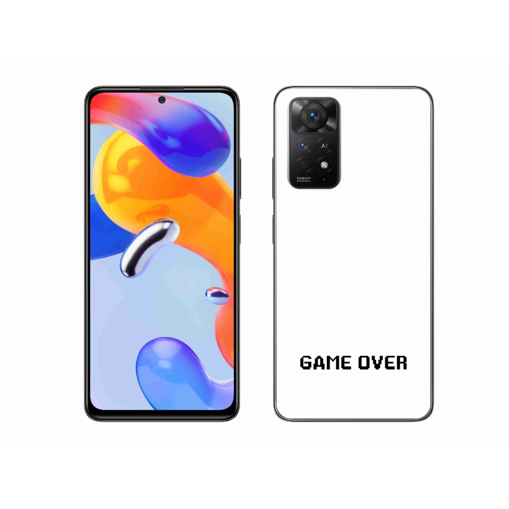 Gelový kryt mmCase na Xiaomi Redmi Note 11 Pro 4G/5G - game over bílé pozadí