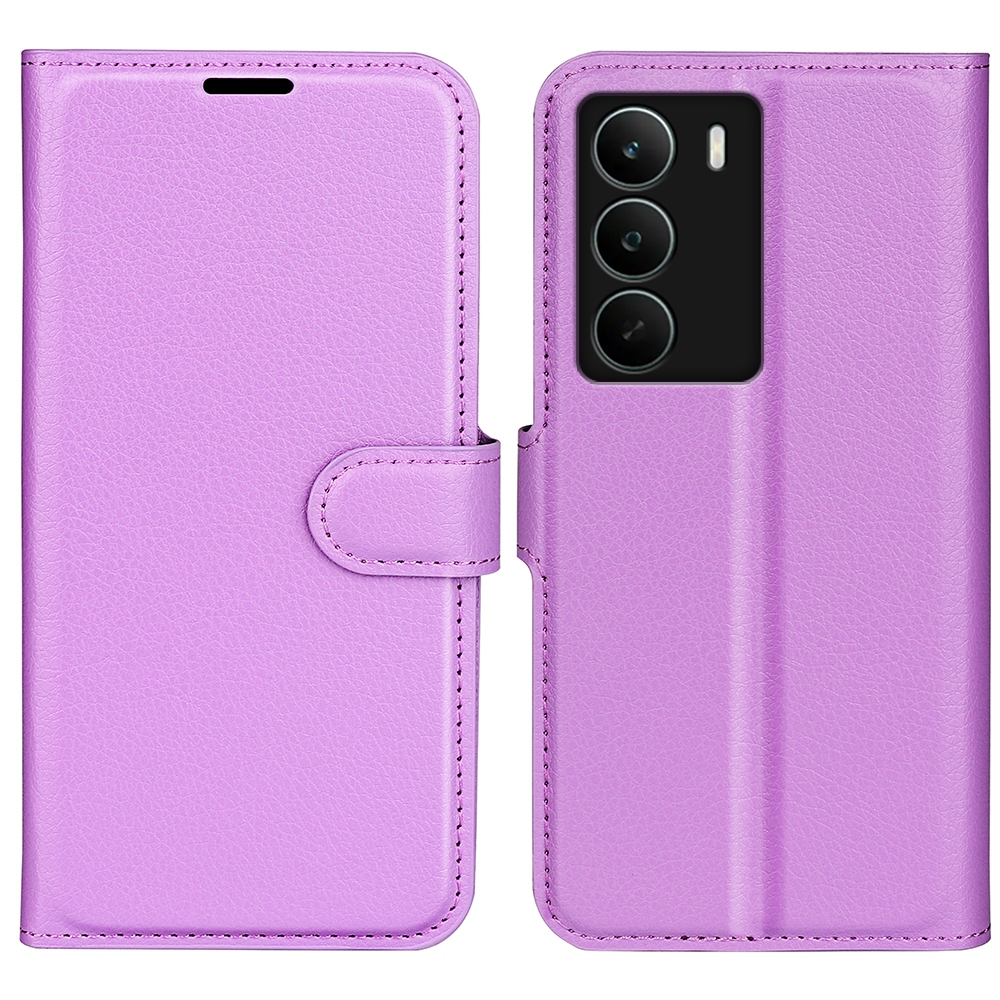 Litchi knížkové pouzdro na Realme C71 - fialové
