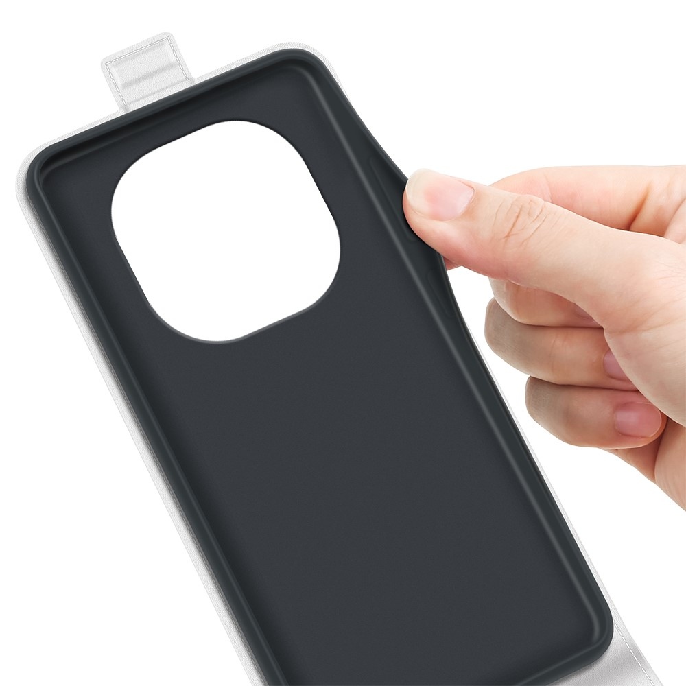 Vertical knížkové pouzdro na Xiaomi Redmi Note 14 Pro 5G/Poco X7 5G - bílé