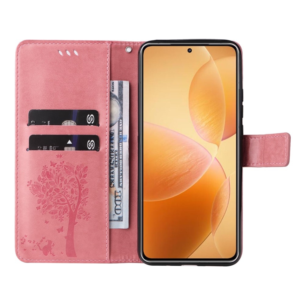 Trees knížkové pouzdro na Xiaomi 14T Pro - růžové