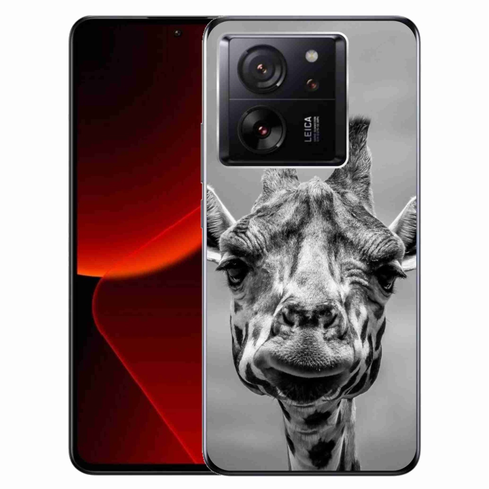 Gelový kryt mmCase na Xiaomi 13T/13T Pro - černobílá žirafa