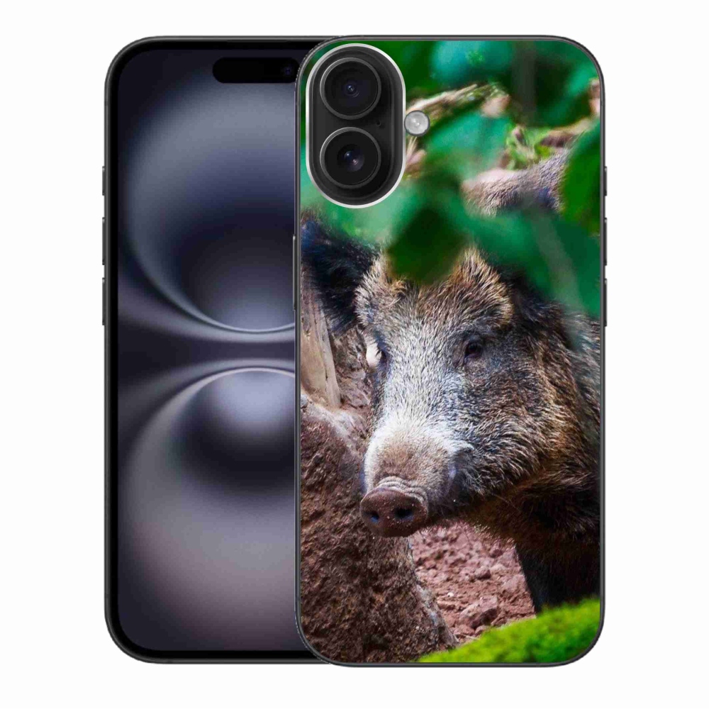 Gelový kryt mmCase na iPhone 16 Plus - divoké prase