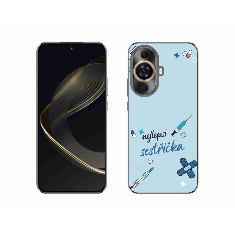 Gelový kryt mmCase na Huawei Nova 11 - nejlepší sestřička modré pozadí