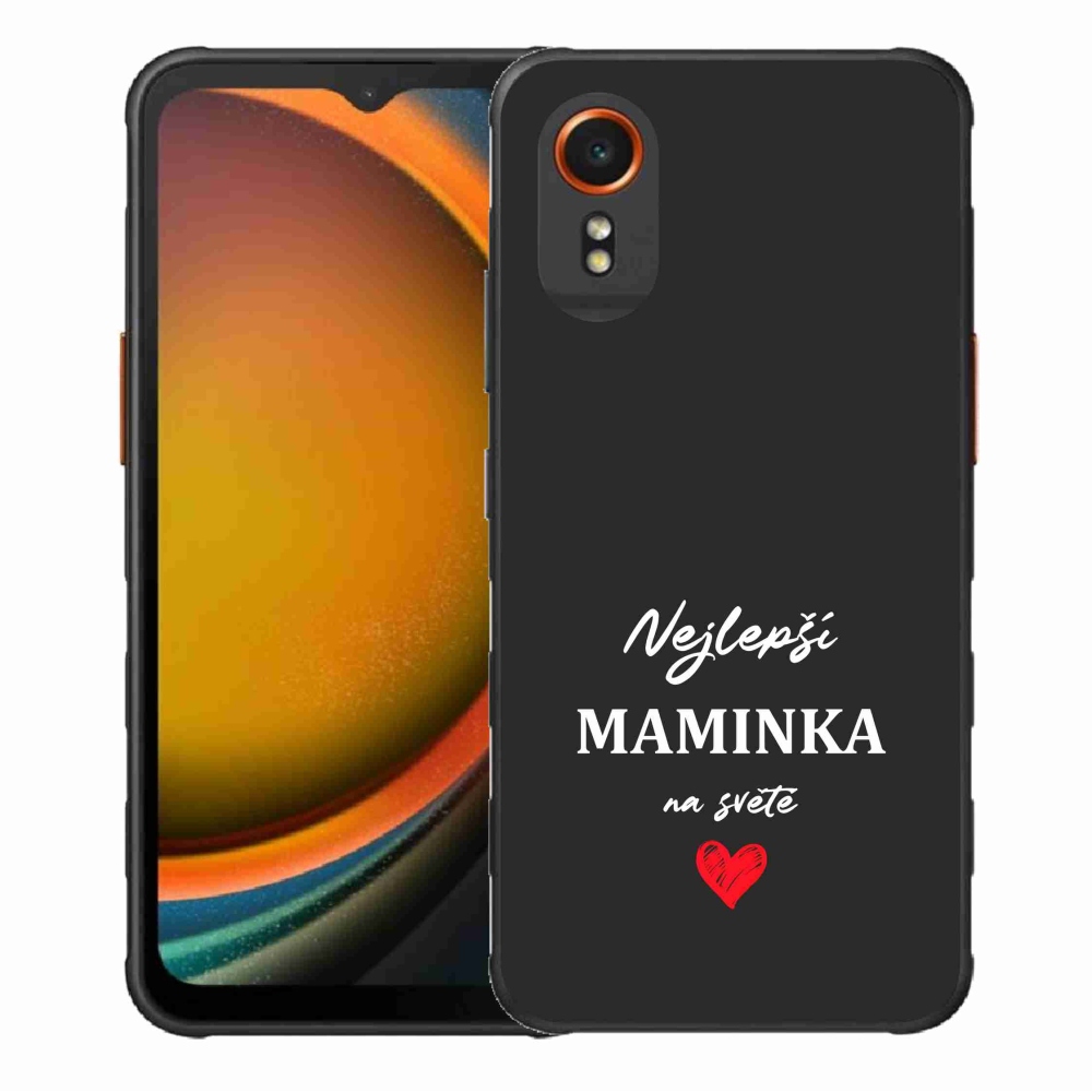 Gelový kryt mmCase na Samsung Galaxy Xcover 7 - nejlepší maminka 1 černé pozadí