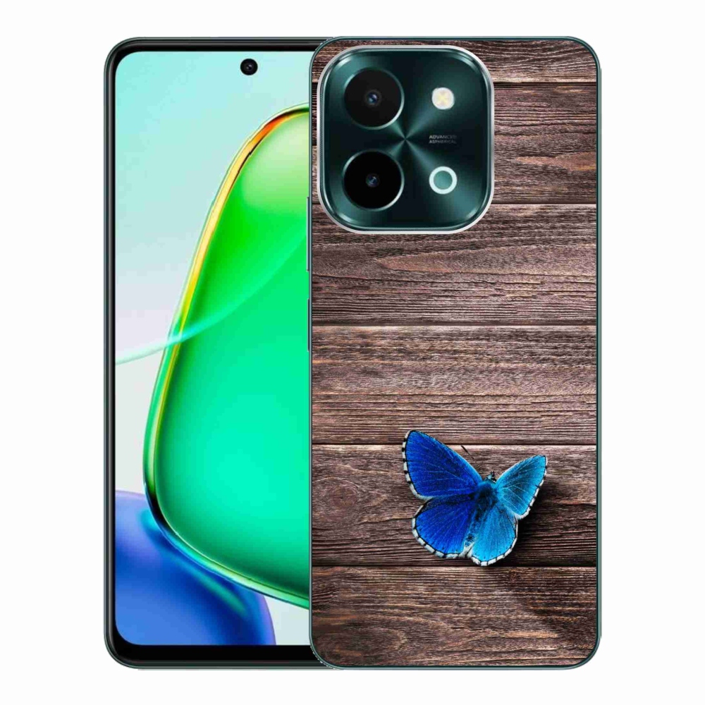 Gelový kryt mmCase na Vivo Y28 - modrý motýl 1