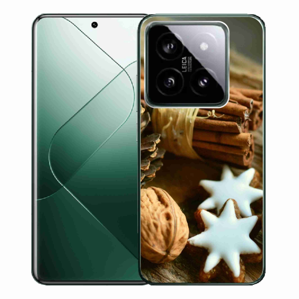 Gelový kryt mmCase na Xiaomi 14 Pro - skořice a perníčky
