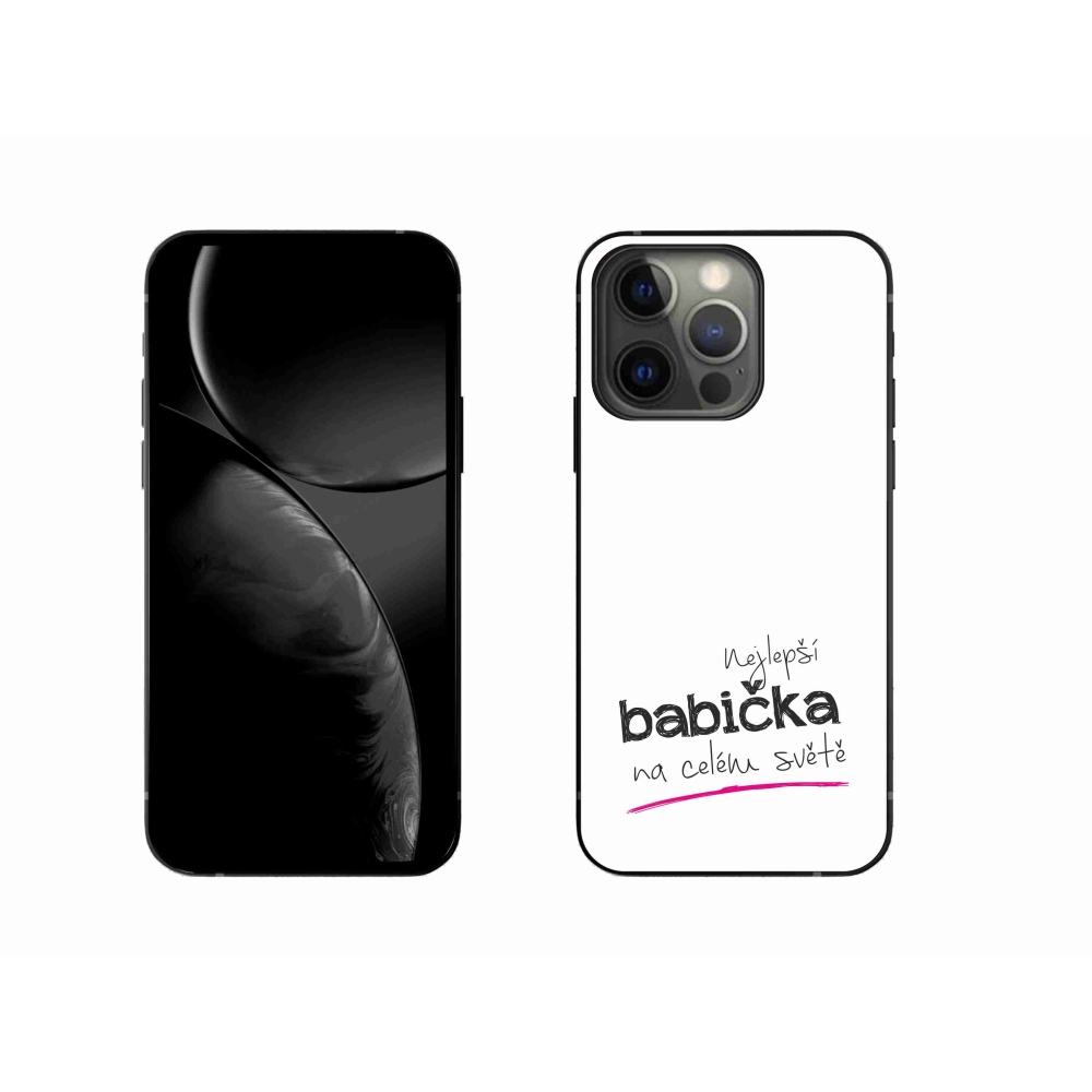 Gelový kryt mmCase na iPhone 13 Pro 6.1 - nejlepší babička 4 bílé pozadí