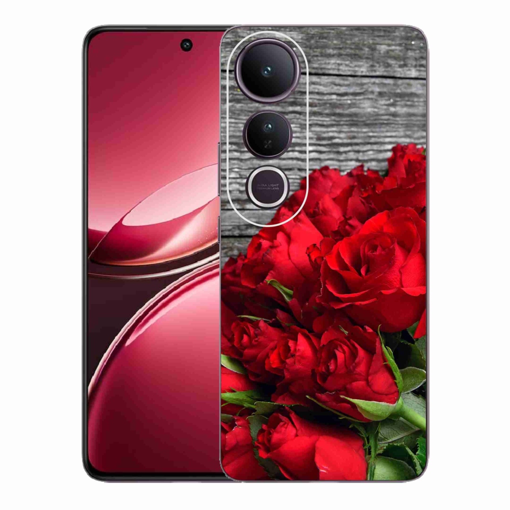 Gelový kryt mmCase na Vivo V50 Lite 4G/5G - červené růže
