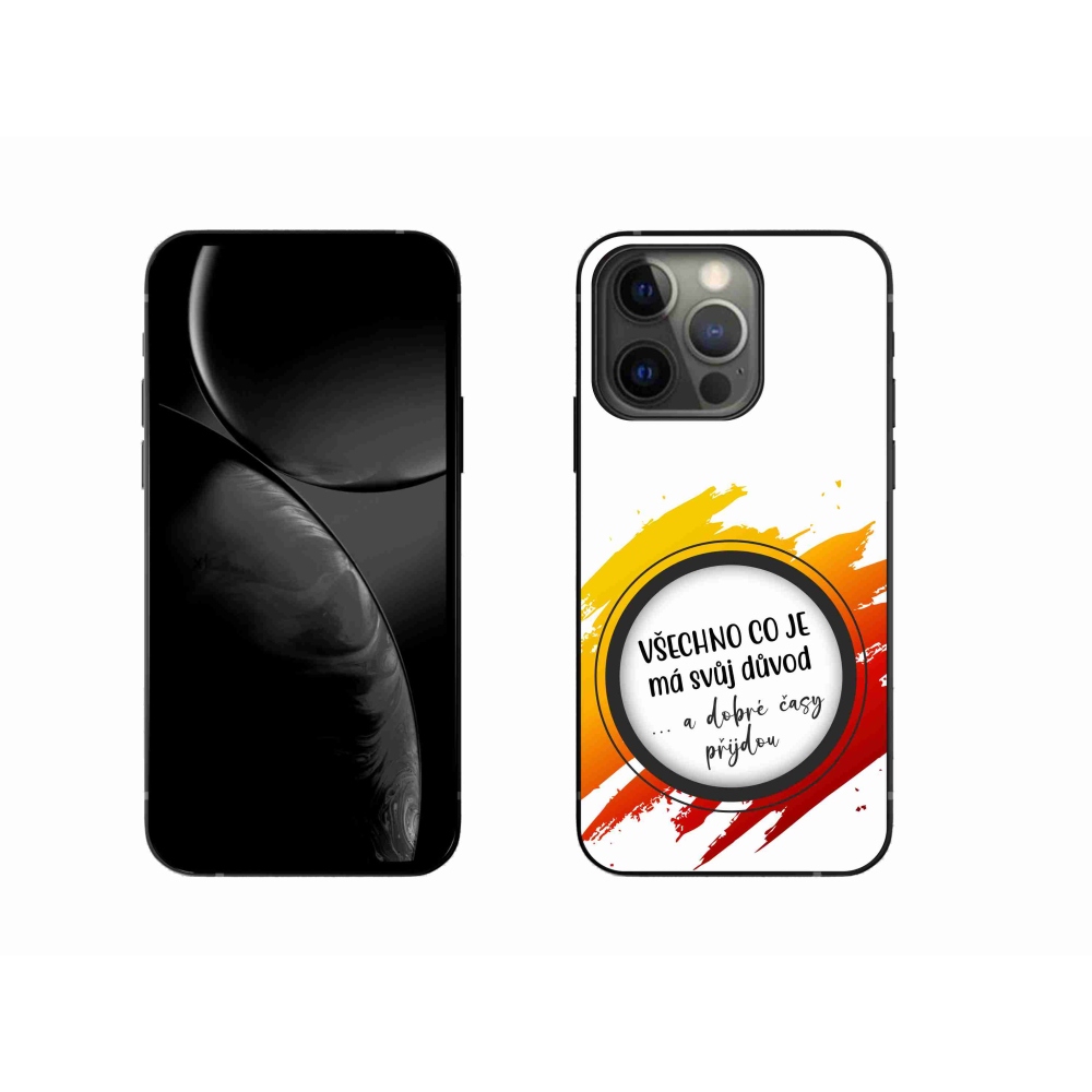 Gelový kryt mmCase na iPhone 13 Pro 6.1 - citát 3 bílé pozadí