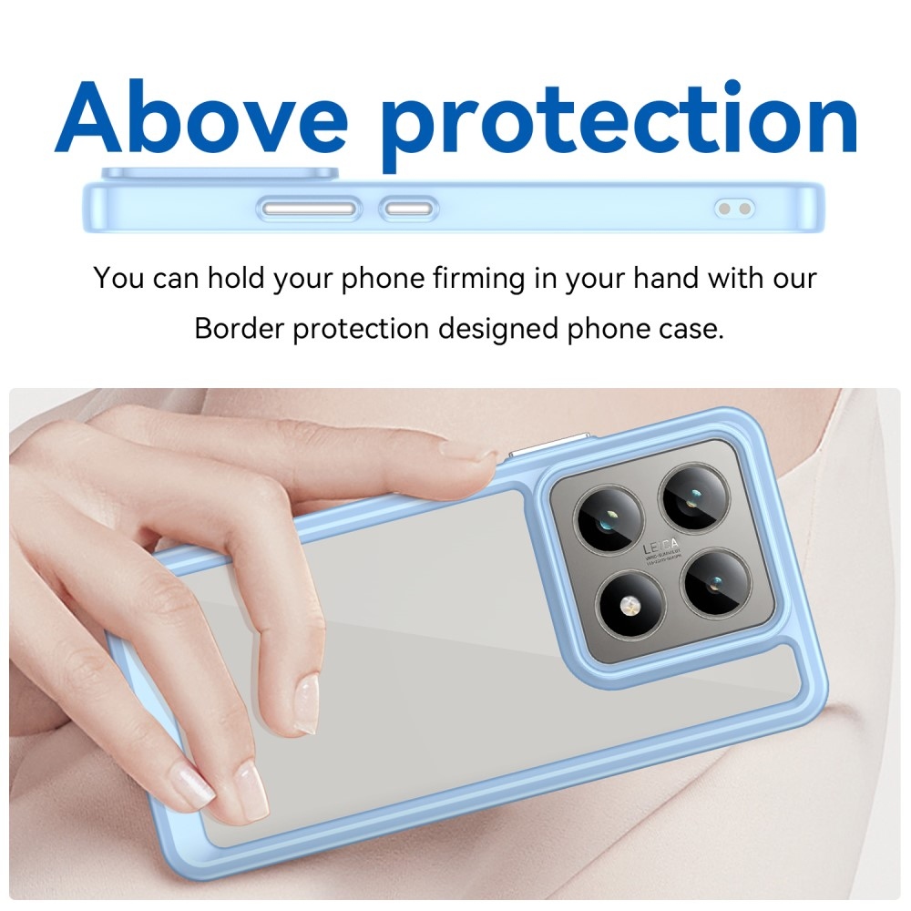 Gelový obal s pevnými zády na Xiaomi 14T/14T Pro - modrý
