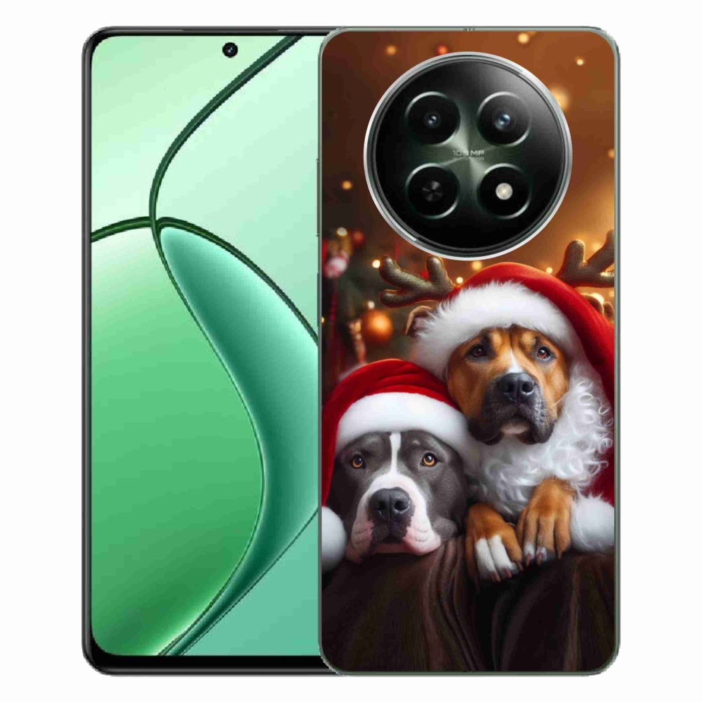 Gelový kryt mmCase na Realme 12 5G/12x 5G - vánoční psi