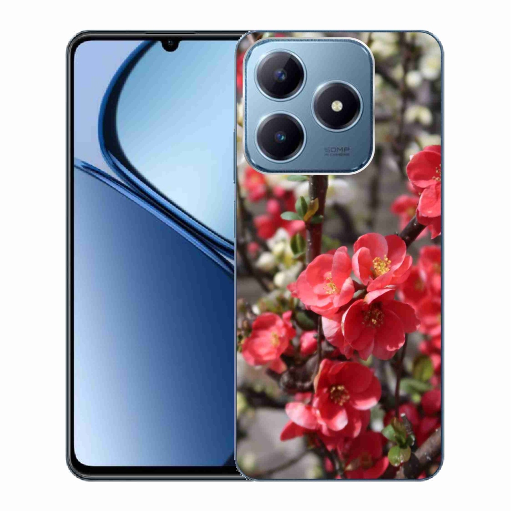 Gelový kryt mmCase na Realme C63 - červené květy