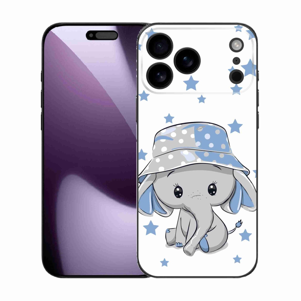 Gelový kryt mmCase na iPhone 17 Pro Max - modrý slon