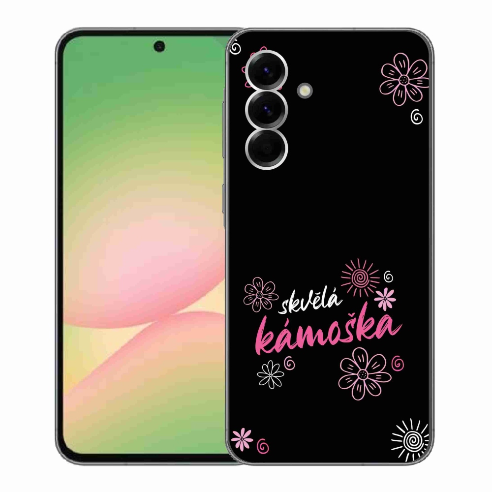 Gelový kryt mmCase na Samsung Galaxy A56 5G - skvělá kámoška černé pozadí