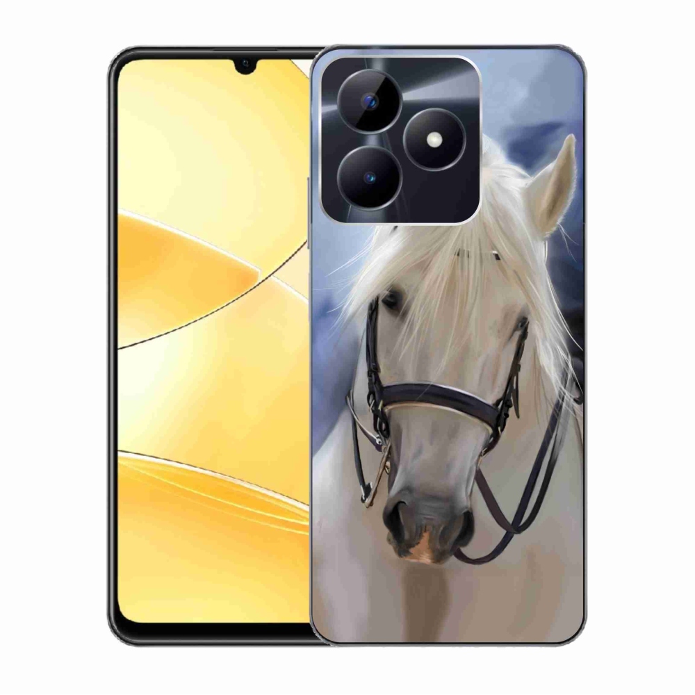 Gelový kryt mmCase na Realme C51/C53 - bílý kůň