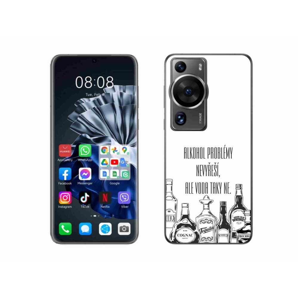 Gelový kryt mmCase na Huawei P60 Pro - vtipný text bílé pozadí