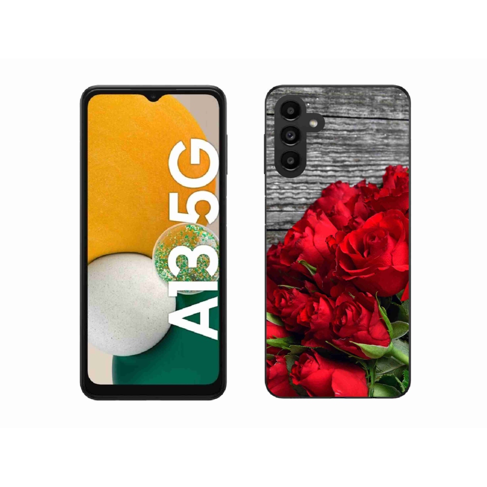 Gelový kryt mmCase na Samsung Galaxy A13 5G - červené růže