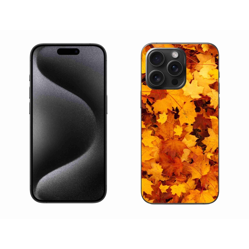 Gelový kryt mmCase na iPhone 15 Pro Max - javorové listy