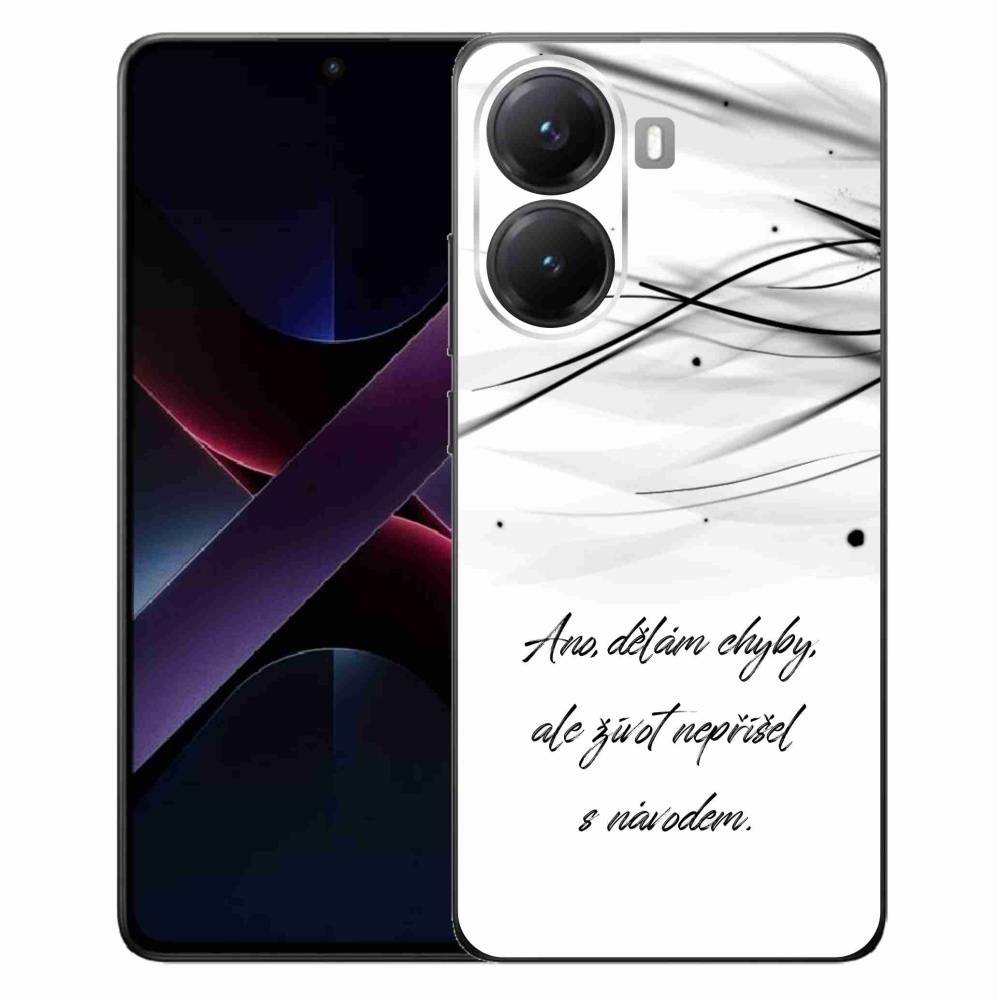 Gelový kryt mmCase na Xiaomi Poco X7 Pro 5G - citát bílé pozadí