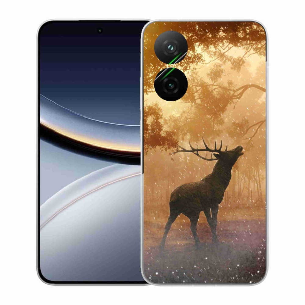 Gelový kryt mmCase na Xiaomi Poco F7 5G - jelen v říji