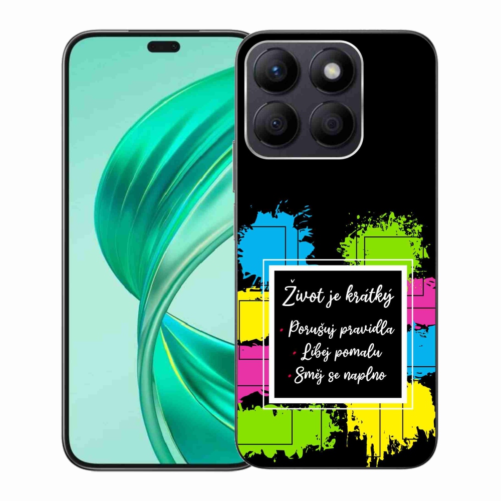Gelový kryt mmCase na Honor X8b - citát 5 černé pozadí