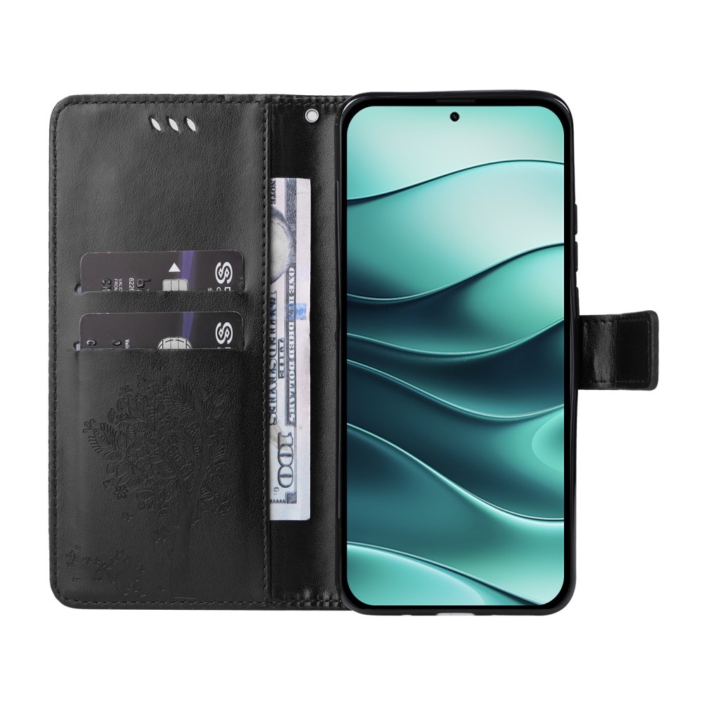 Trees knížkové pouzdro na Xiaomi Redmi Note 14 5G - černé