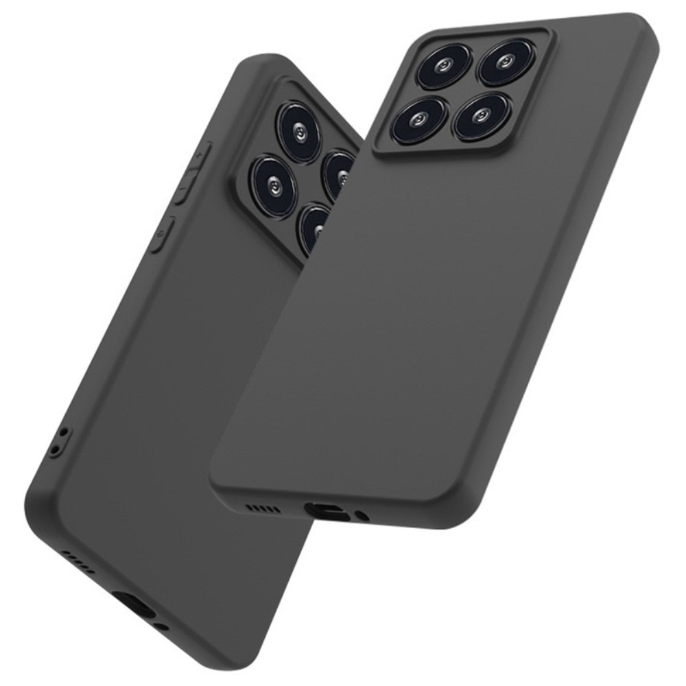 Matný gelový obal na Xiaomi 14T - černý