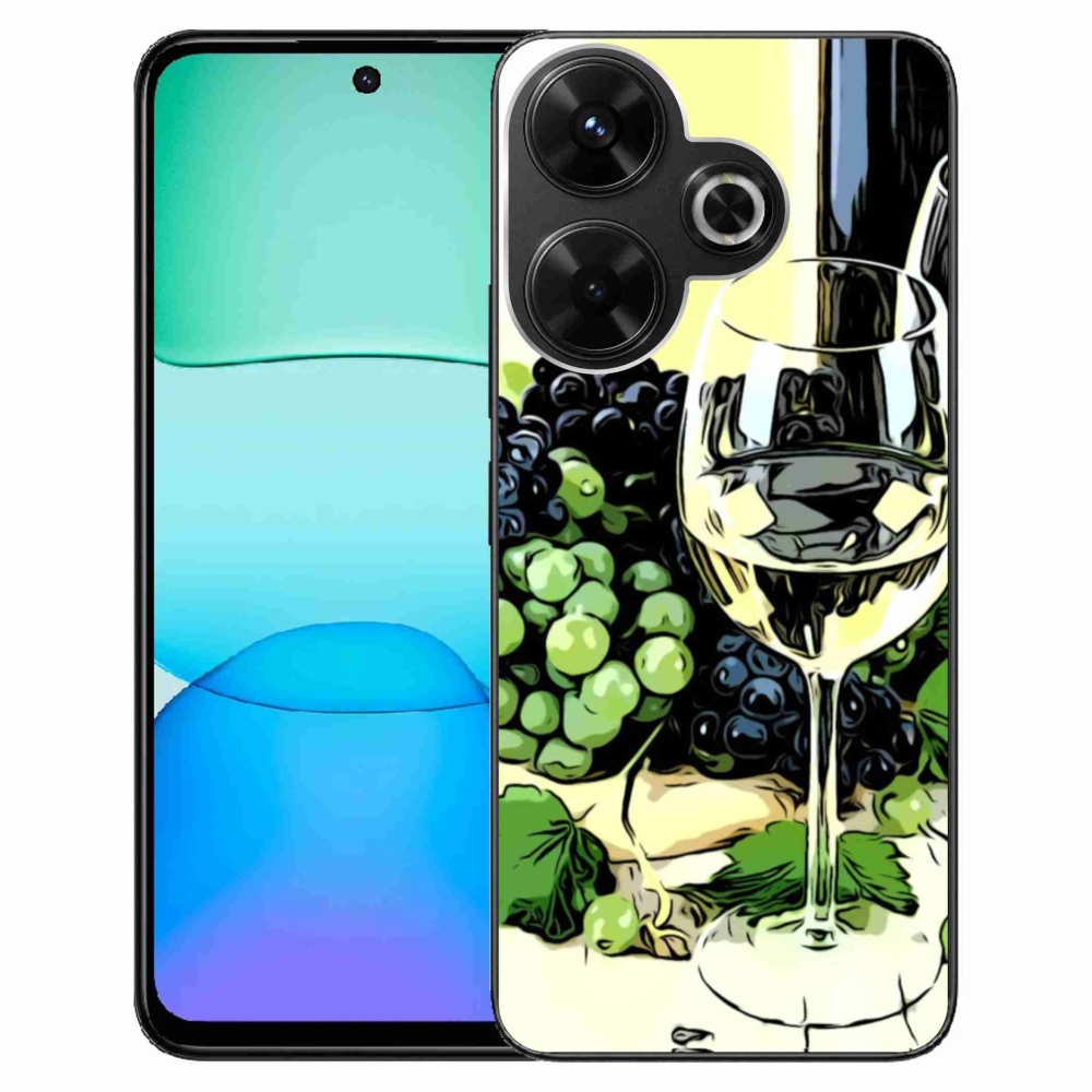 Gelový kryt mmCase na Xiaomi Redmi 13 4G/Poco M6 4G - sklenka vína
