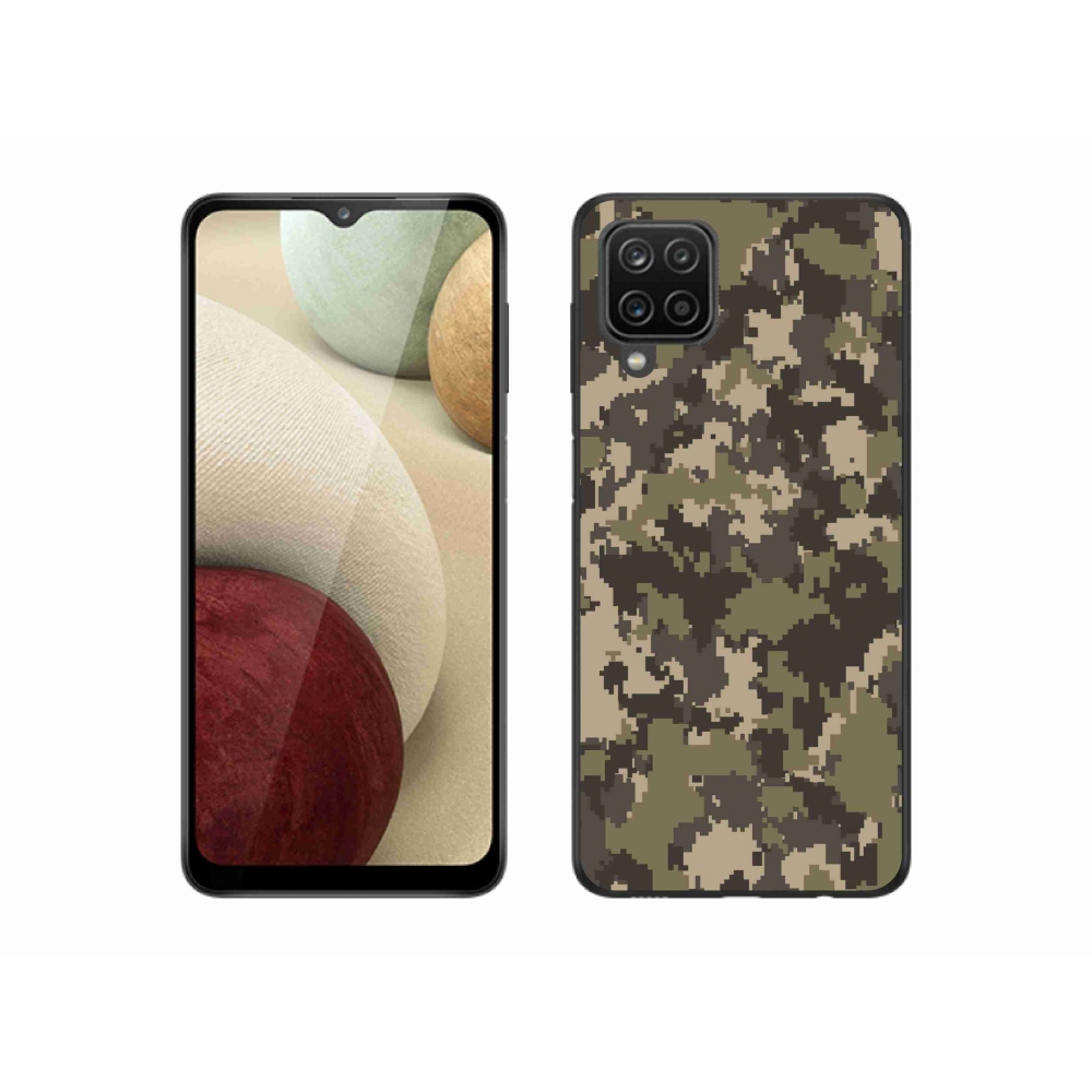 Gelový kryt mmCase na Samsung Galaxy A12 - maskáčový vzor 12