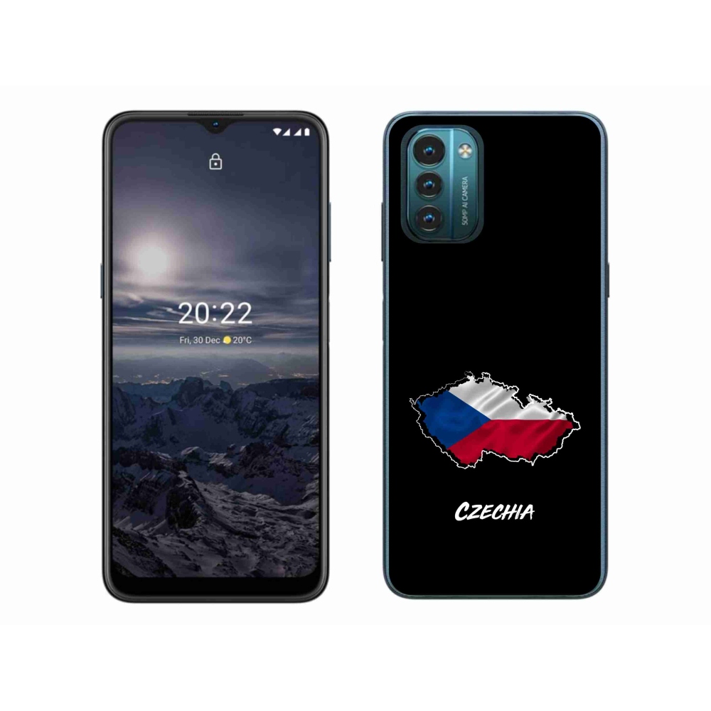 Gelový kryt mmCase na Nokia G11/G21 - Czechia černé pozadí