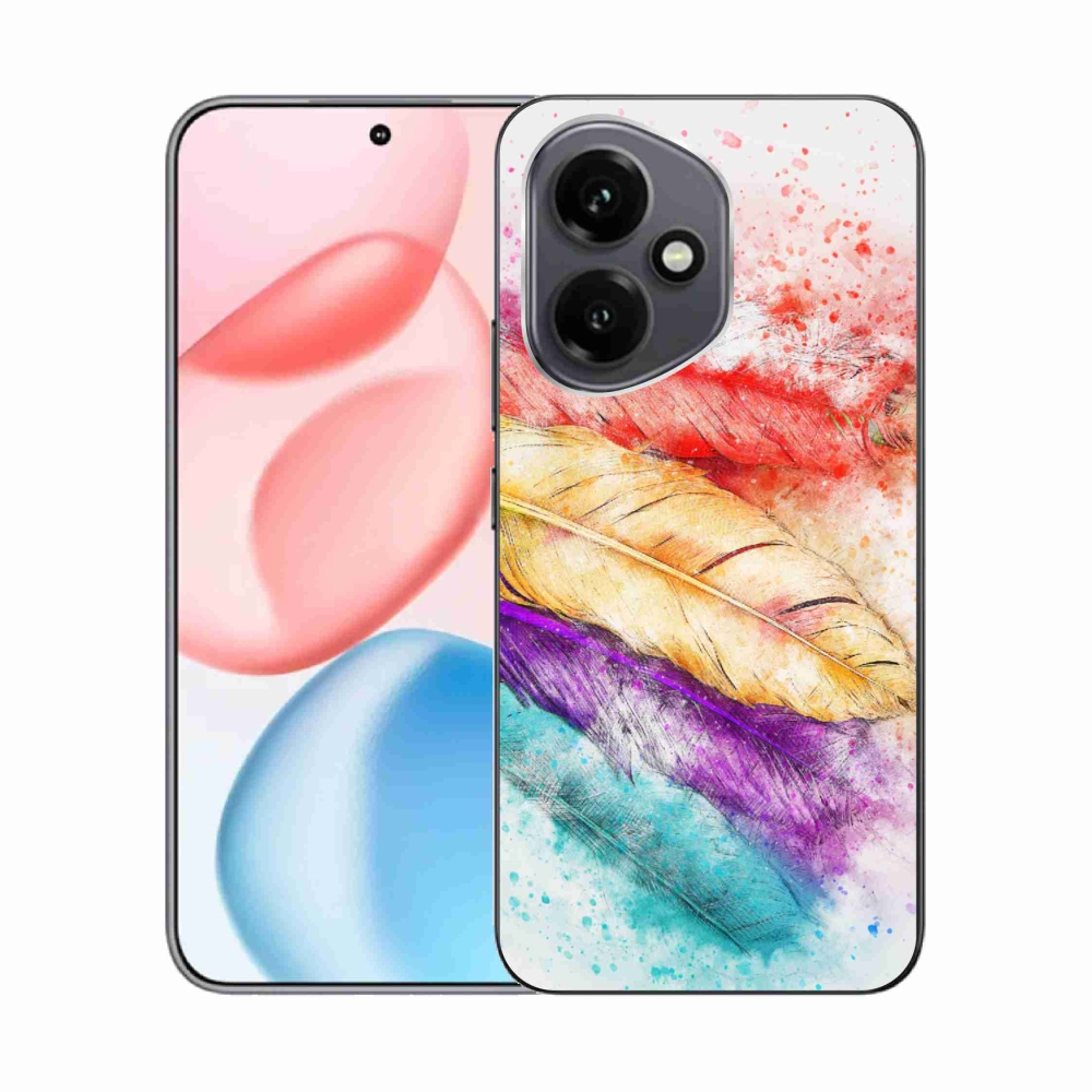 Gelový kryt mmCase na Honor 400 - barevné peří