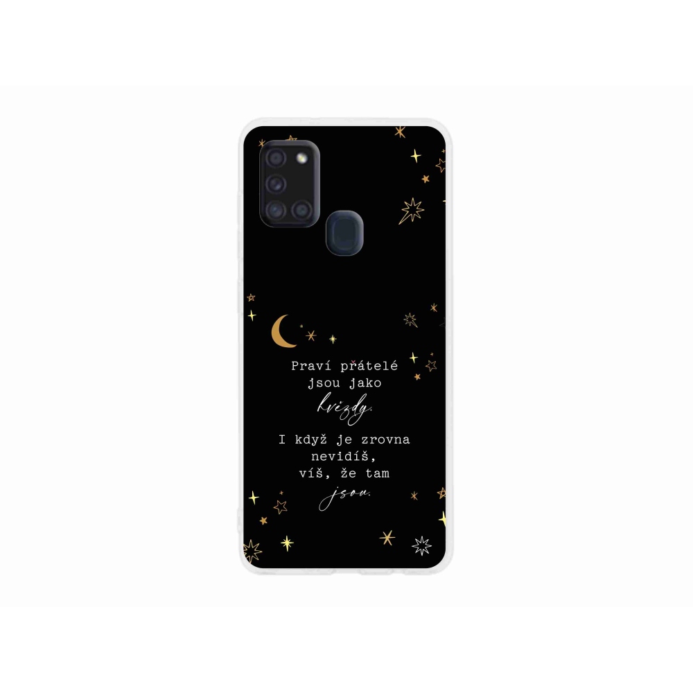 Gelový kryt mmCase na Samsung Galaxy A21s - citát 6 černé pozadí