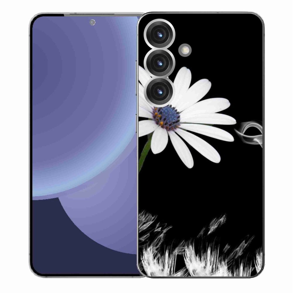 Gelový kryt mmCase na Samsung Galaxy S25+ - bílá květina