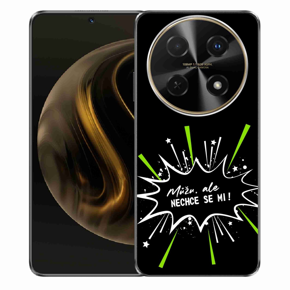Gelový kryt mmCase na Huawei Nova 12i - vtipný text 11 černé pozadí
