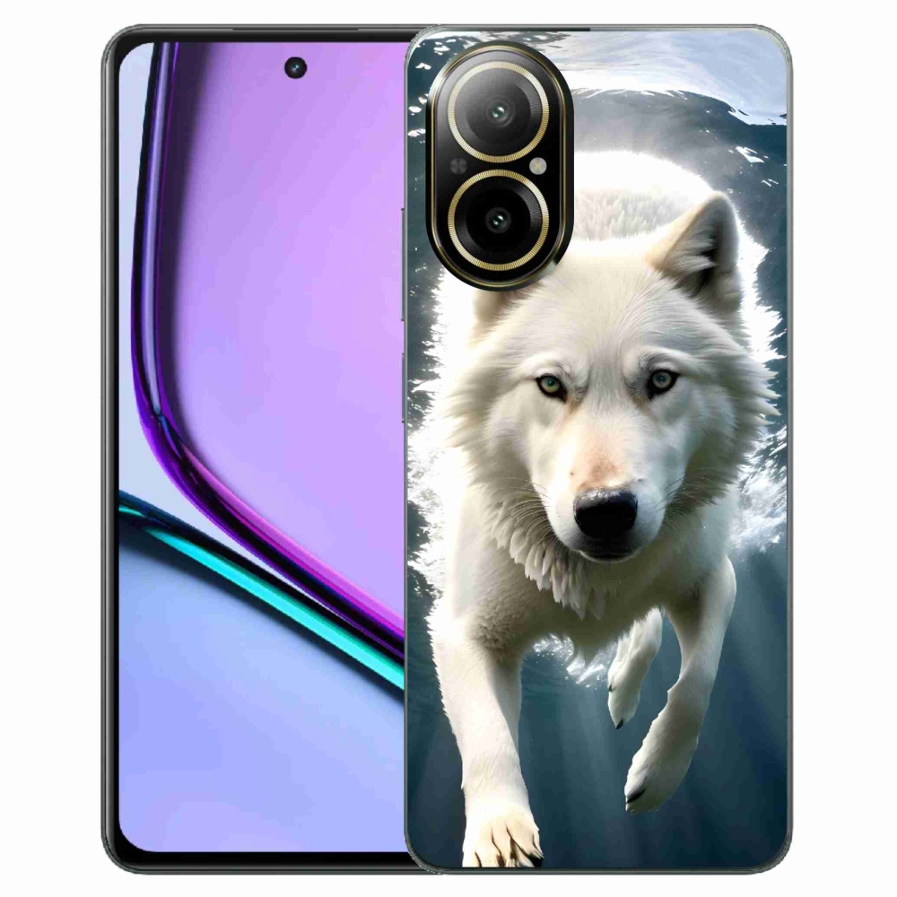 Gelový kryt mmCase na Realme C67 - bílý vlk