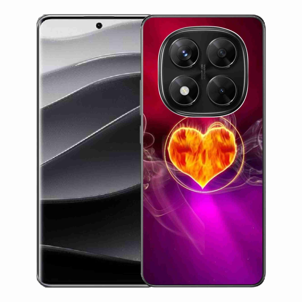 Gelový kryt mmCase na Xiaomi Redmi Note 14 Pro 5G/Poco X7 5G - ohnivé srdce