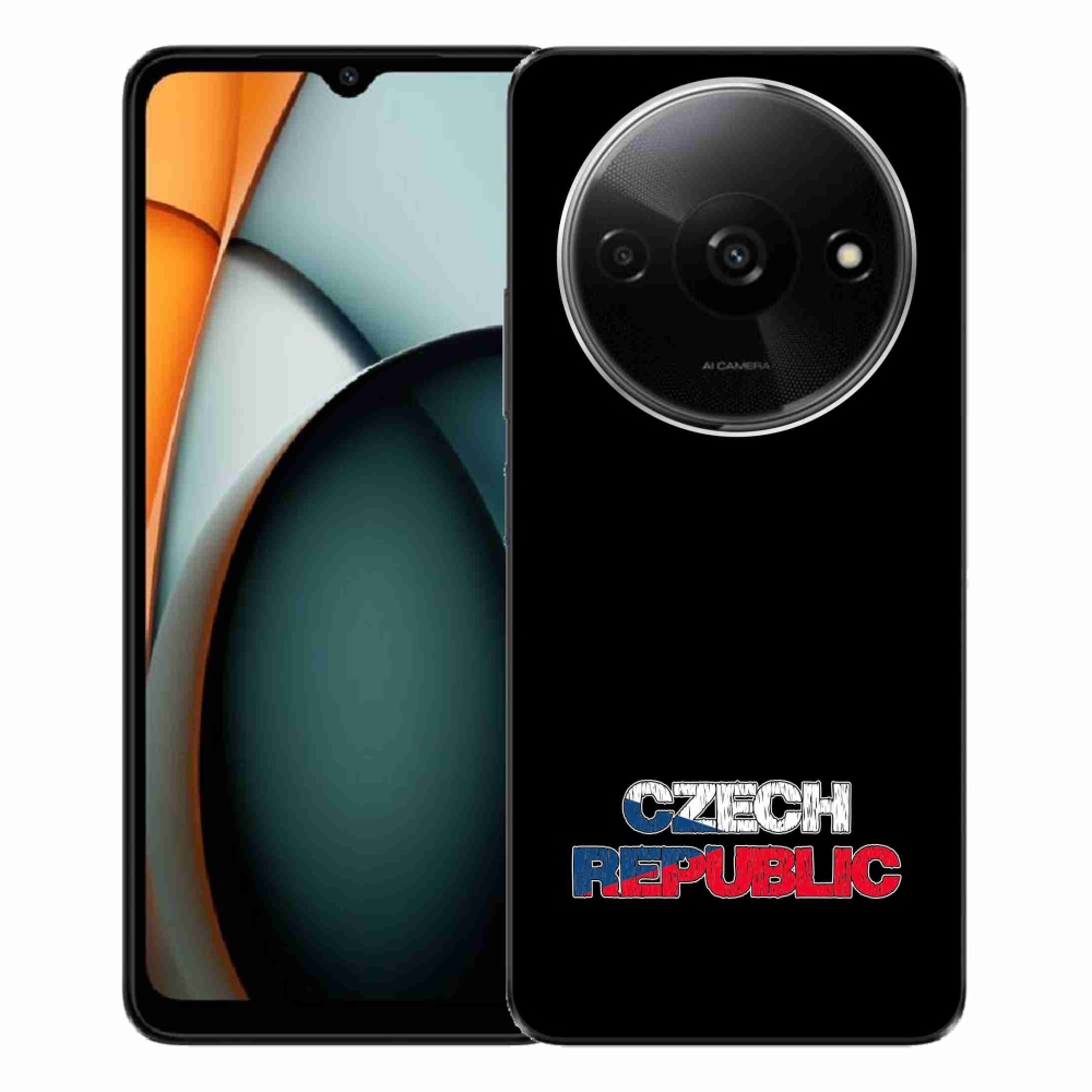 Gelový kryt mmCase na Xiaomi Redmi A3  - Czech Republic černé pozadí