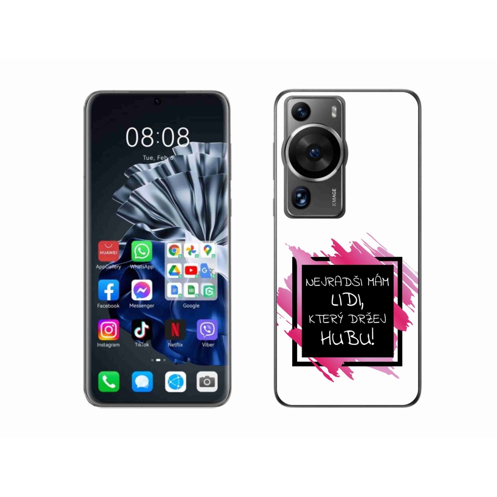 Gelový kryt mmCase na Huawei P60 Pro - vtipný text 7 černobílé pozadí
