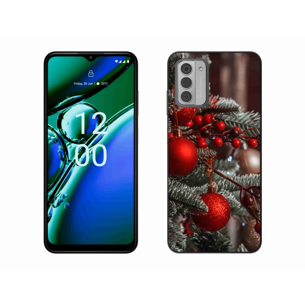 Gelový kryt mmCase na Nokia G42 - vánoční ozdoby 2
