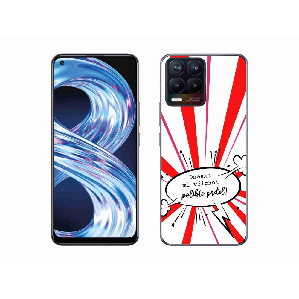 Gelový kryt mmCase na Realme 8 4G - vtipný text 15 bílé pozadí