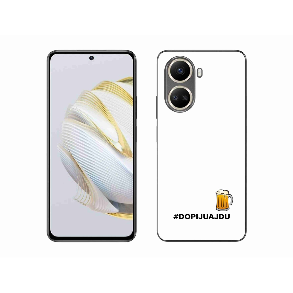 Gelový kryt mmCase na Huawei Nova 10 SE - pivní motiv 1 bílé pozadí