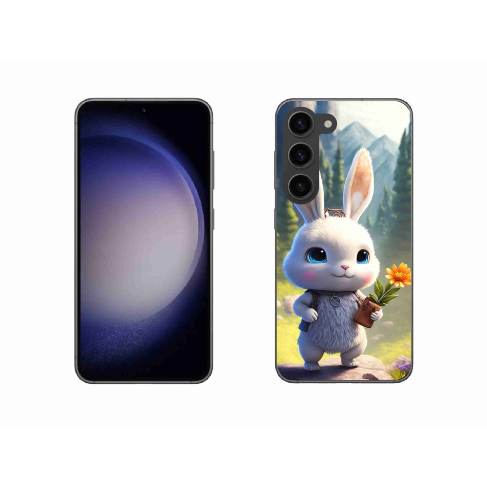 Gelový kryt mmCase na Samsung Galaxy S23 5G - roztomilý králíček