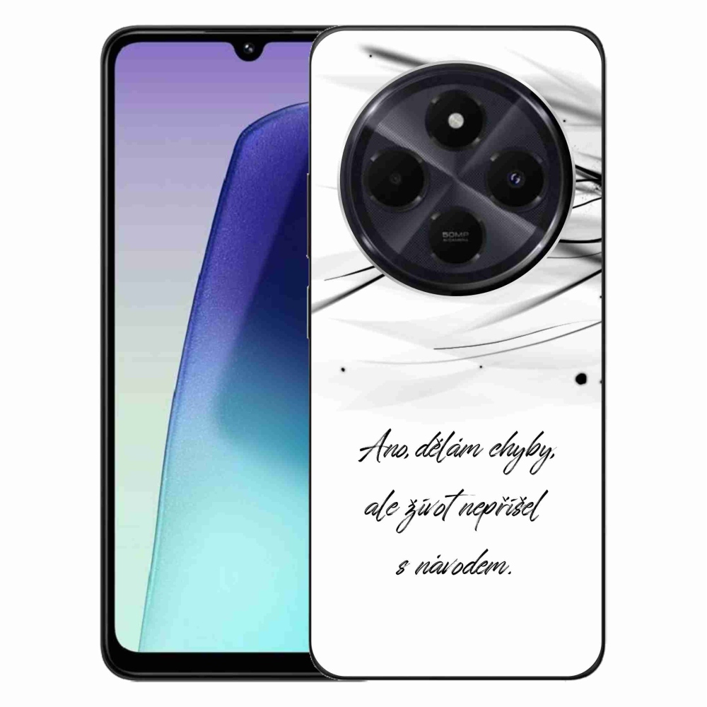Gelový kryt mmCase na Xiaomi Redmi 14C/Poco C75 - citát bílé pozadí
