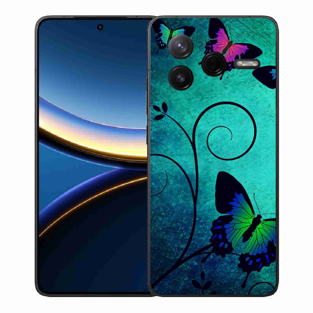 Gelový kryt mmCase na Xiaomi Poco F7 Pro - barevní motýli