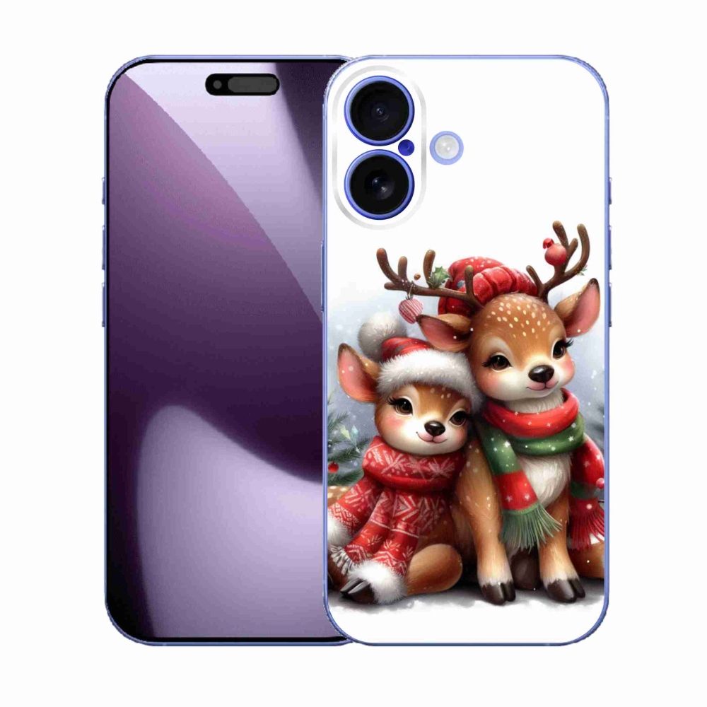 Gelový kryt mmCase na iPhone 17 - vánoční sobi