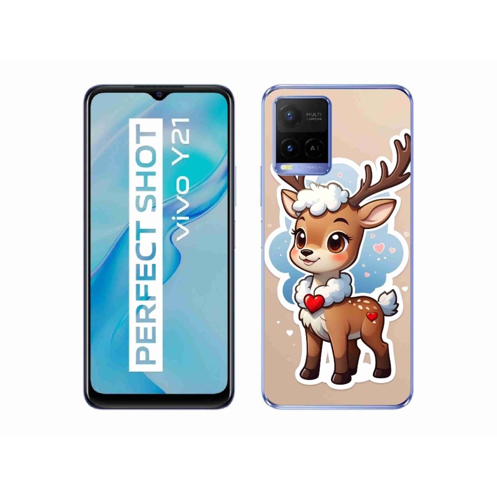 Gelový kryt mmCase na Vivo Y21/Y21s/Y33s - kreslený sob