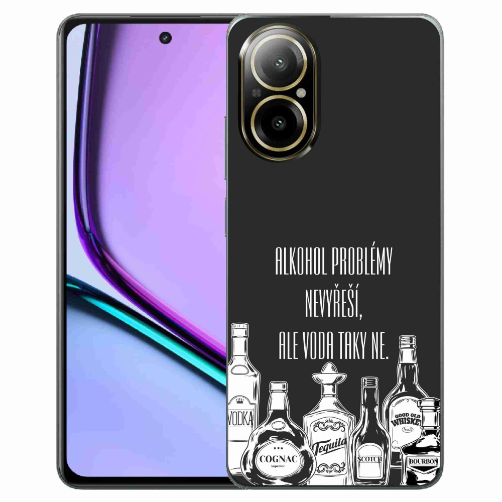 Gelový kryt mmCase na Realme C67 - vtipný text černé pozadí