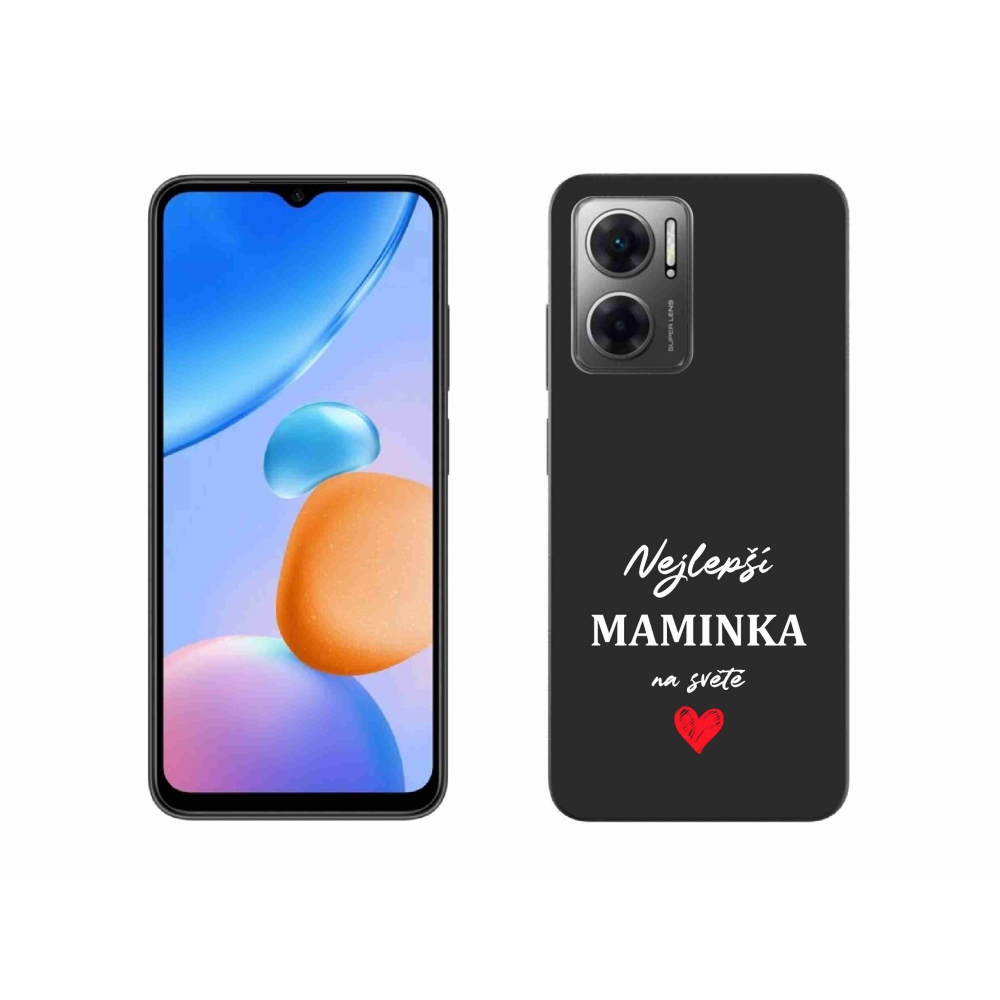 Gelový kryt mmCase na Xiaomi Redmi 10 5G - nejlepší maminka 1 černé pozadí
