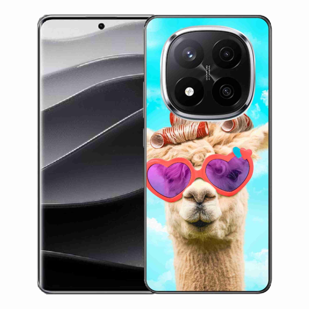 Gelový kryt mmCase na Xiaomi Redmi Note 14 Pro+ 5G - lama s brýlemi